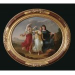 Angelika KAUFFMANN (1741-1807) - według, Scena alegoryczna - Piękno kierowane przez roztropność odrzuca dowcip gardząc nagabywaniem szaleństwa