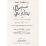 MICKIEWICZ Adam - Pan Tadeusz [jubilee edition Paris 1984].