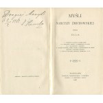 ŻMICHOWSKA Narcyza - Myśli [1901] [oprawa wydawnicza]