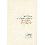 BEDNARCZYKOWA Krystyna - Obmowy świtów [first edition London 1978].