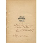 DMOWSKI Roman - Pisma. Tom IV. Upadek myśli konserwatywnej w Polsce [1938] [AUTOGRAF I DEDYKACJA]