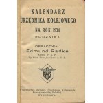RADKE Edmund - Railway official's calendar for 1934
