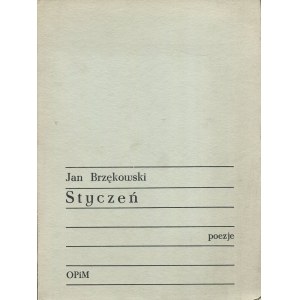 BRZĘKOWSKI Jan - Styczeń. Poezje [wydanie pierwsze Londyn 1970] [AUTOGRAF I DEDYKACJA]