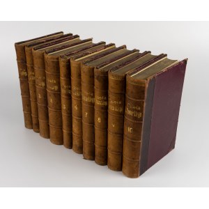 SŁOWACKI Juliusz - Works. First critical collective edition [set of 10 volumes] [Lvov 1909].