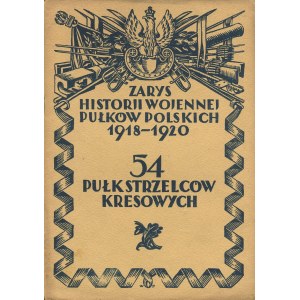 KULA Józef - Nástin válečných dějin 54. hraničářského střeleckého pluku [1929].