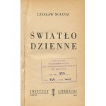 MIŁOSZ Czesław - Światło dzienne [wydanie pierwsze Paryż 1953]