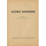 BLUMENTAL Nachman - Nevinné slová [1947] [obal Alfred Žmuda].