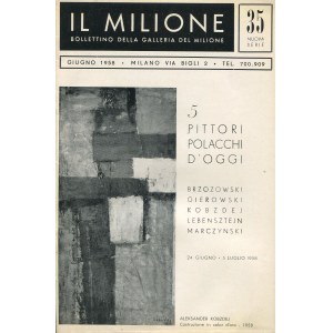 Il Milione. 5 Pittori polacchi d'oggi: Brzozowski, Gierowski, Kobzdej, Lebensztejn, Marczynski. Exhibition catalog [Milan 1958].