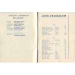 List of passengers of a trip to the Fjords of Norway. M/S Batory 17.VII.-27.VII.1938