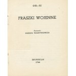 EIZENMAN Mieczyslaw (a.k.a. Or-Si) - War Frills [Brussels 1946] [ill. Marian Walentynowicz].