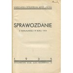Warschauer Wohnungsbaugenossenschaft. Bericht über die Aktivitäten im Jahr 1934