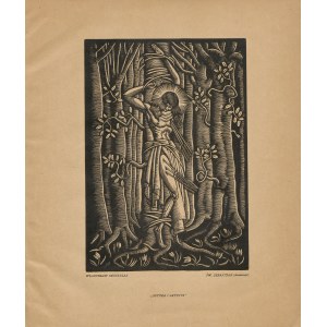 Art and the artist. Painting. Sculpture. Decorating. Collecting. Issue 6 of 1924 [original woodcut by Wladyslaw Skoczylas].