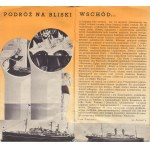 To the Middle East. To Palestine, Syria and Egypt on the Polish ships Polonia and Kosciuszko. Gdynia-America Shipping Lines S.A. Advertising folder [ca. 1938] [graphic design by Tadeusz Trepkowski].