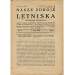 Nasze zdroje i letniska. Numery 5-7 (kwiecień-czerwiec) z 1939 roku [zestaw 3 numerów]