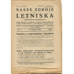 Nasze zdroje i letniska. Numery 5-7 (kwiecień-czerwiec) z 1939 roku [zestaw 3 numerów]