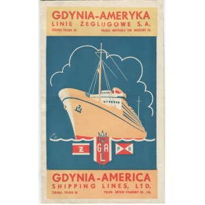 Gdynia-Ameryka Linie Żeglugowe S.A. Folder reklamowy [1949]