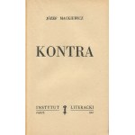 MACKIEWICZ Józef - Kontra [first edition Paris 1957].