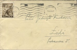 TUWIM Julian - Odręczny list do Jadwigi Fuchs [19.IV.1948]
