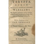 Tariff of the Houses of the Capital City of Warsaw for the Public Convenience, Newly Issued, with the Appendices to the Suburbs of Prague and the Houses Behind the Turnpikes, and a Historical Description of this Capital [1821].