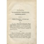 Gesetz der Warschauer Kreditgenossenschaft auf Gegenseitigkeit [1872].