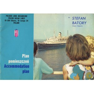 Poľská spoločnosť Ocean Lines. TSS Stefan Batory. Plán miestnosti [1974].
