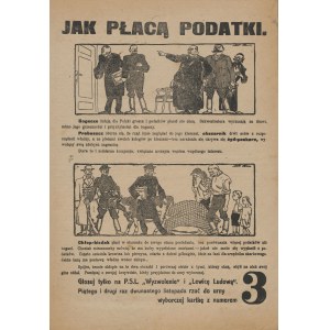 [Leaflet election print] How to pay taxes. Vote only for P.S.L. Wyzwolenie and People's Left [1922].