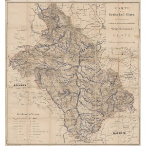 KURTH August - Karte der Grafschaft Glatz [1896] [Kladský kraj].
