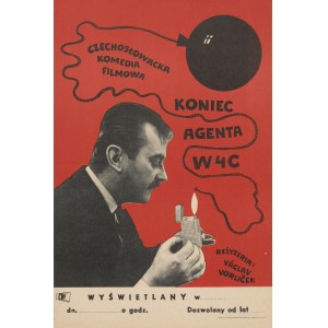 [plakat] BUTENKO Bohdan - Koniec agenta W4C. Czechosłowacka komedia filmowa [1967]