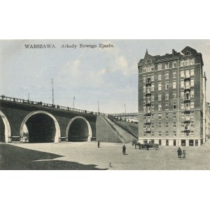 [Postkarte] Warschau. Die Arkaden des Neuen Kongresses [ca. 1915].