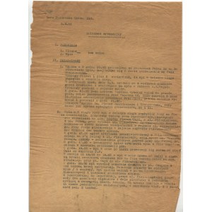 [Warsaw Uprising] Slawbor subdivision. Situation report dated 6.09.1944. [signed by Jan Szczurek-Cergowski a.k.a. Slawbor].