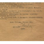 [Warsaw Uprising] Subdivision Slawbor. 8.09.1944 Report on organizing the passage of civilians [with signature of Jan Szczurek-Cergowski a.k.a. Slawbor].