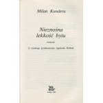 KUNDERA Milan - Nieznośna lekkość bytu [wydanie pierwsze Londyn 1984] [okł. Roman Cieślewicz]