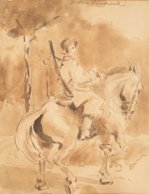 Jacek Malczewski (1854 Radom - 1929 Kraków), Myśliwy na koniu