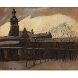 Odo Dobrowolski (1883 Czerniowice - 1917 Kijów), Zimowy wieczór we Lwowie, 1917 r.