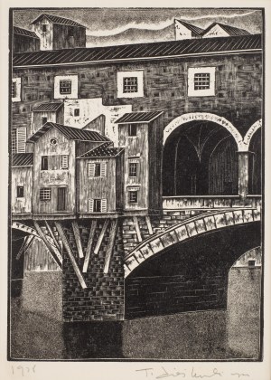 Tadeusz (syn) Cieślewski (1895-1944), Ponte Vecchio we Florencji, 1938 r.