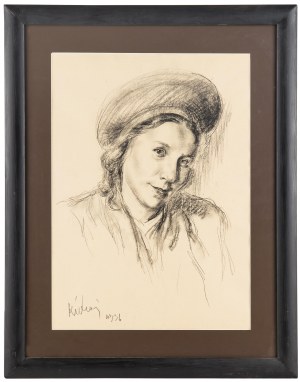 Józef Kidoń (1890 Rudzica - 1968 Warszawa), Portret kobiety w kapelusiku, 1936 r.