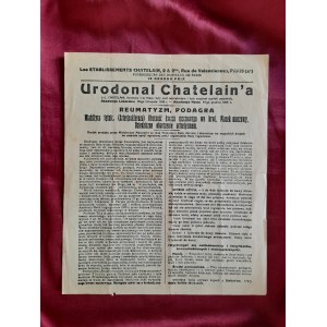 Druk ulotny - Apteka - reklama z 1908 roku - rzadki