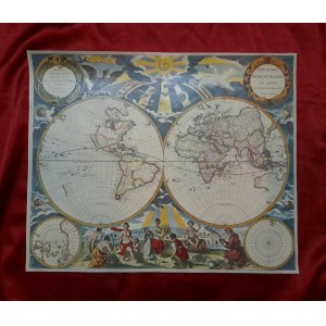 GOOS Petro - Karte der Welt - Orbis Terrarum Nova Et Accuratissima Tabula- 1666 - Inzographie