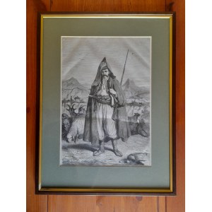 VALERIO Theodore (1819-1879), Bosnian Shepherd - woodcut, 19th century