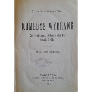de VEGA Lope - Ausgewählte Komödien (1881)