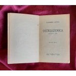 GLIŃSKI Kazimierz - Ostrzeżenica (1920 rok)