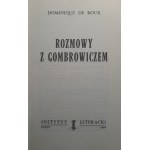 DE ROUX Dominique - Rozmowy z Gombrowiczem (KULTURA PARYSKA)