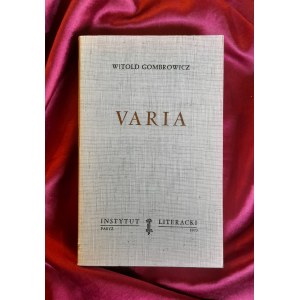 GOMBROWICZ Witold - Varia (PARIS KULTUR)