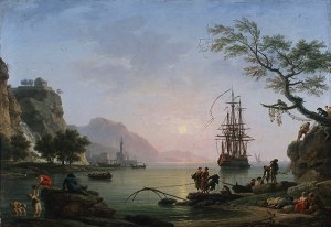 Claude-Joseph Vernet (adopcja) (1714-1789), Poranek (Widok portu o rannym brzasku), 1774