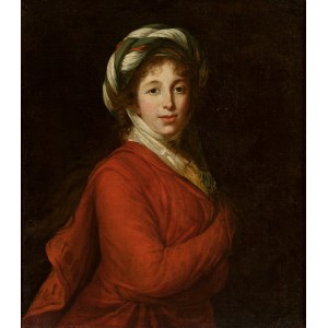 Élisabeth Vigée-Lebrun (adopcja) (1755-1842), Portret kobiety w zawoju, 1793