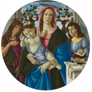 Sandro Botticelli (adopcja) (1445-1510), Madonna z Dzieciątkiem, świętym Janem Chrzcicielem i aniołem