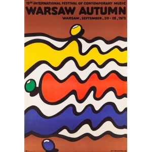 19th International Festival of Contemporary Music Warsaw Autumn 1975 (XIX Międzynarodowy Festiwal Muzyki Współczesnej Warszawska Jesień 1975) - proj. Jan MŁODOŻENIEC (1929-2000), 1975