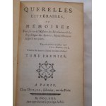 1761. IRAILH AUGUSTIN SIMON, Querelles littéraires ou Mémoires pour servir à l'histoire des révolutions de la République des Lettres, depuis Homère jusqu'à nos jours (…).