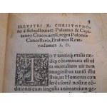 1547. ERASMUS DESIDERIUS, Lingua (...): cui Libellum Plutarchi Chaeronei de immodica verecundia propter argumenti similitudinem adiunximus.