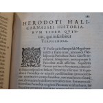 1584. HERODOTI HALICARNASSEI HISTORIAE LIBRI IX et de vita Homeri libellus (…).